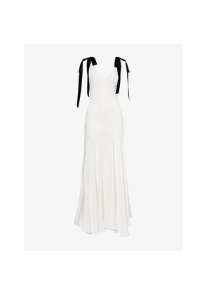 Womens Rodarte Bias V-Neck Silk Maxi Dress