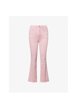 Womens Good American Good Standard Flared-Leg High-Rise Stretch-Denim Jeans