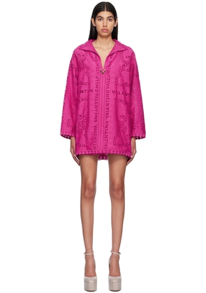 Valentino Pink Jacquard Minidress