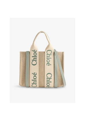 Womens Chloe Woody Small Linen Tote Bag