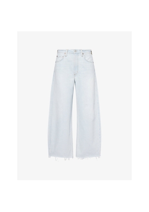 Womens Agolde Low Curve Fray-Hem Denim Jeans