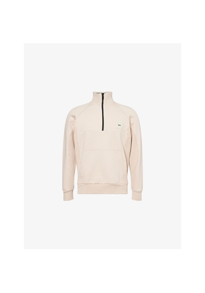 Mens Boss Green High-Neck Ribbed Stretch-Cotton Blend Sweatshirt