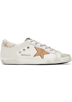 Golden Goose SSENSE Exclusive Beige Super-Star Double Quarter Sneakers