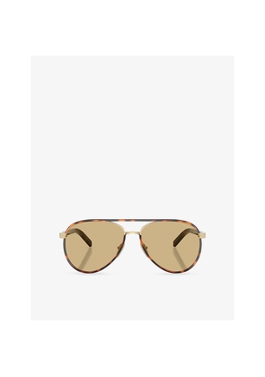 Prada Pr B57S Pilot-Frame Steel Sunglasses