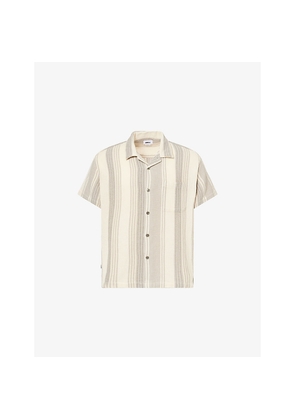 Mens Obey Frazer Striped Cotton-Knit Shirt