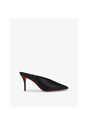 Womens Christian Louboutin Miss Z Slimimule 80 Leather Mules
