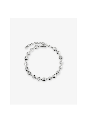 Womens Monica Vinader Bezel Sterling-Silver and 0.5ct Brilliant-Cut Diamond Chain Bracelet