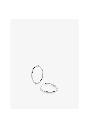 Womens Monica Vinader Siren Muse Medium 14ct White Gold Hoop Earrings