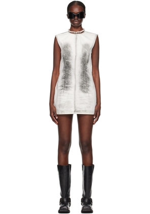 Acne Studios White Sprayed Denim Minidress