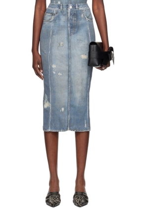Acne Studios Blue Rib Midi Skirt