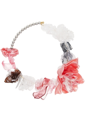 Tetier Bijoux SSENSE Exclusive Silver & Pink Rigid Choker