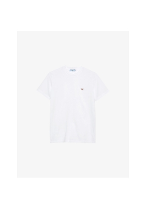 Womens Prada Brand-Plaque Short-Sleeved Cotton-Jersey T-Shirt