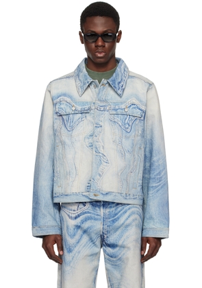 CAMPERLAB Blue Trompe-L'ail Denim Jacket