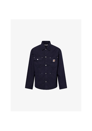 Mens Carhartt WIP Walter Chore Patch-Pocket Linen-Cotton Blend Jacket