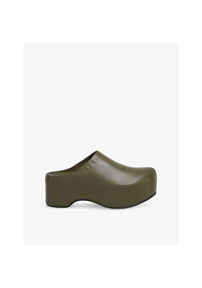 Womens Marni Chunky Leather Clogs