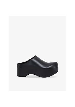 Womens Marni Chunky Leather Clogs