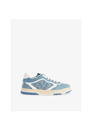 Mens Gucci Re-Web Denim Mid-Top Trainers