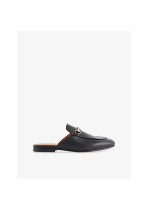 Womens Gucci Princetown Leather Mules