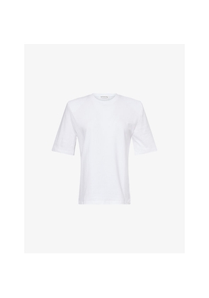 Womens The Frankie Shop Carrington Padded-Shoulder Cotton-Jersey T-Shirt