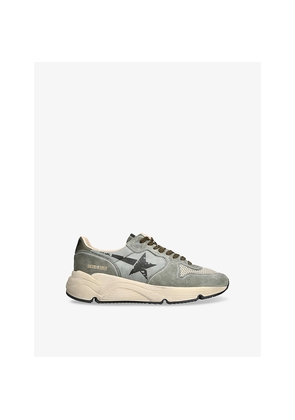 Mens Golden Goose Men's Running Sole Nylon and Suede Low-Top Trainers