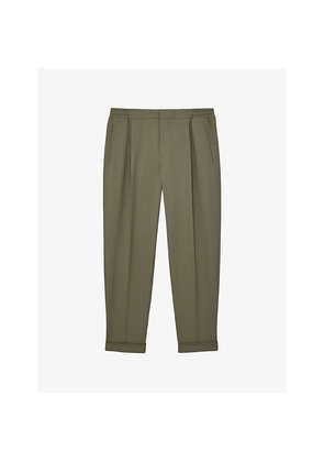 Mens Reiss Brighton Tapered-Leg Stretch-Woven Trousers
