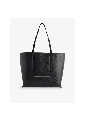 Womens Rick Owens Contrast-Stitch Leather Shopper Bag