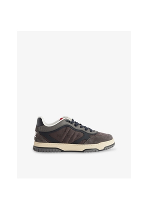 Mens Gucci Re-Web Leather and Mesh Low-Top Trainers