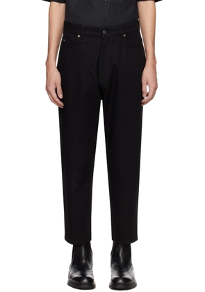 Emporio Armani Black Five-Pocket Trousers