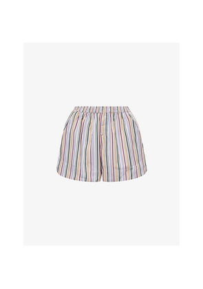 Womens Faithfull The Brand Lonia Striped Cotton Shorts