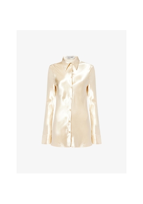 Womens Alberta Ferretti Satin Regular-Fit Woven Shirt