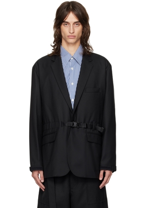 Comme des Garçons Homme Black Belted Blazer