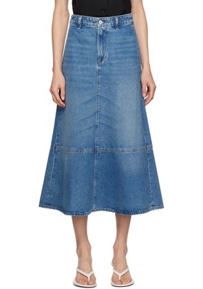 Citizens of Humanity Blue Cassia Denim Midi Skirt