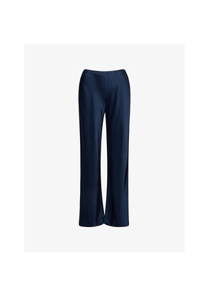 Womens Reformation Gale Mid-Rise Bias Satin Trousers