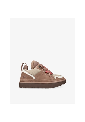 Womens UGG Lowmel Suede and Mesh Low-Top Trainers