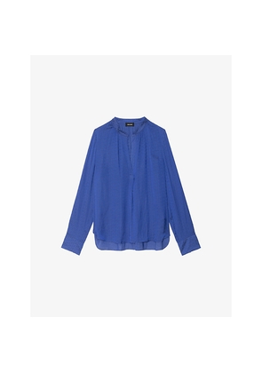 Womens Zadig&Voltaire Tink Long-Sleeved Satin Blouse