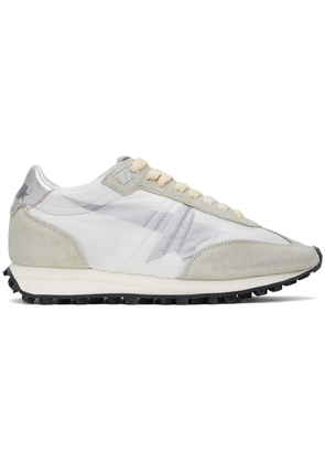 Golden Goose Gray & White Running Marathon M77 Sneakers