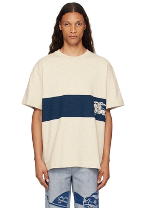 Burberry Off-White EKD Stripe T-Shirt
