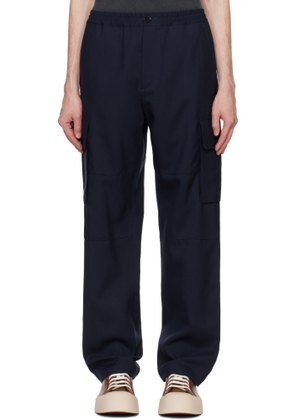 Marni Navy Virgin Wool Cargo Pants