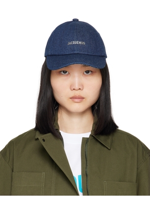 JACQUEMUS Navy La Casa 'La casquette Gadjo' Denim Cap