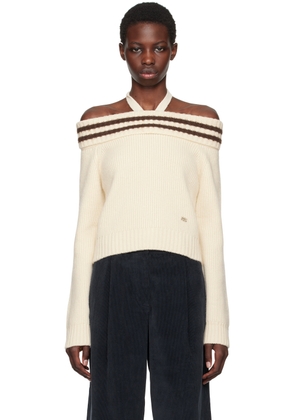 Kijun Beige Off-The-Shoulder Sweater