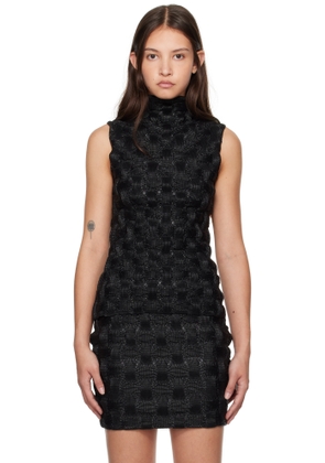 Nanushka Black Harriet Vegan Leather Top