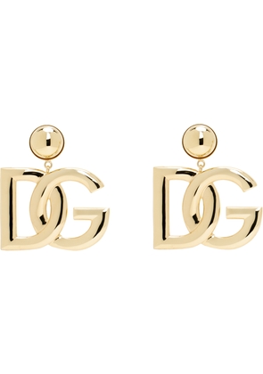 Dolce & Gabbana Gold 'DG' Logo Clip-On Earrings