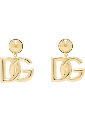 Dolce & Gabbana Gold 'DG' Logo Clip-On Earrings