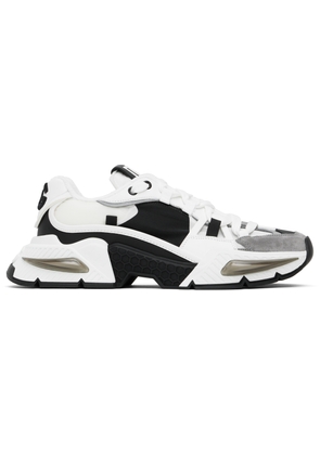 Dolce & Gabbana White & Black Mixed-Material Airmaster Sneakers