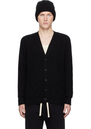 The Elder Statesman Black Heavy Cardigan