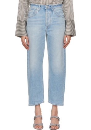 Citizens of Humanity Blue Dahlia Bow Leg Baby Roll Jeans