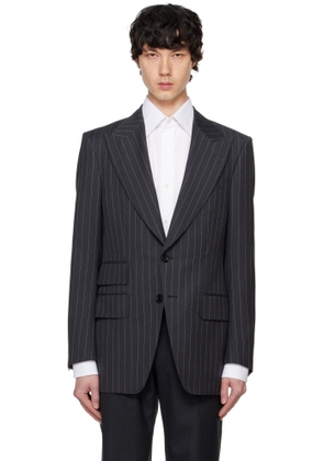 TOM FORD Gray Sharp Stripe Atticus Blazer
