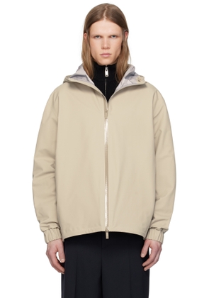 Moncler Beige Bise Hooded Rain Jacket