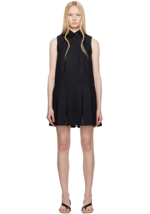 Moncler Black Cotton & Silk Shirt Minidress