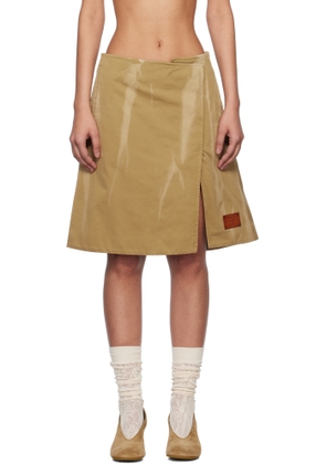 Acne Studios Beige Twill Midi Skirt